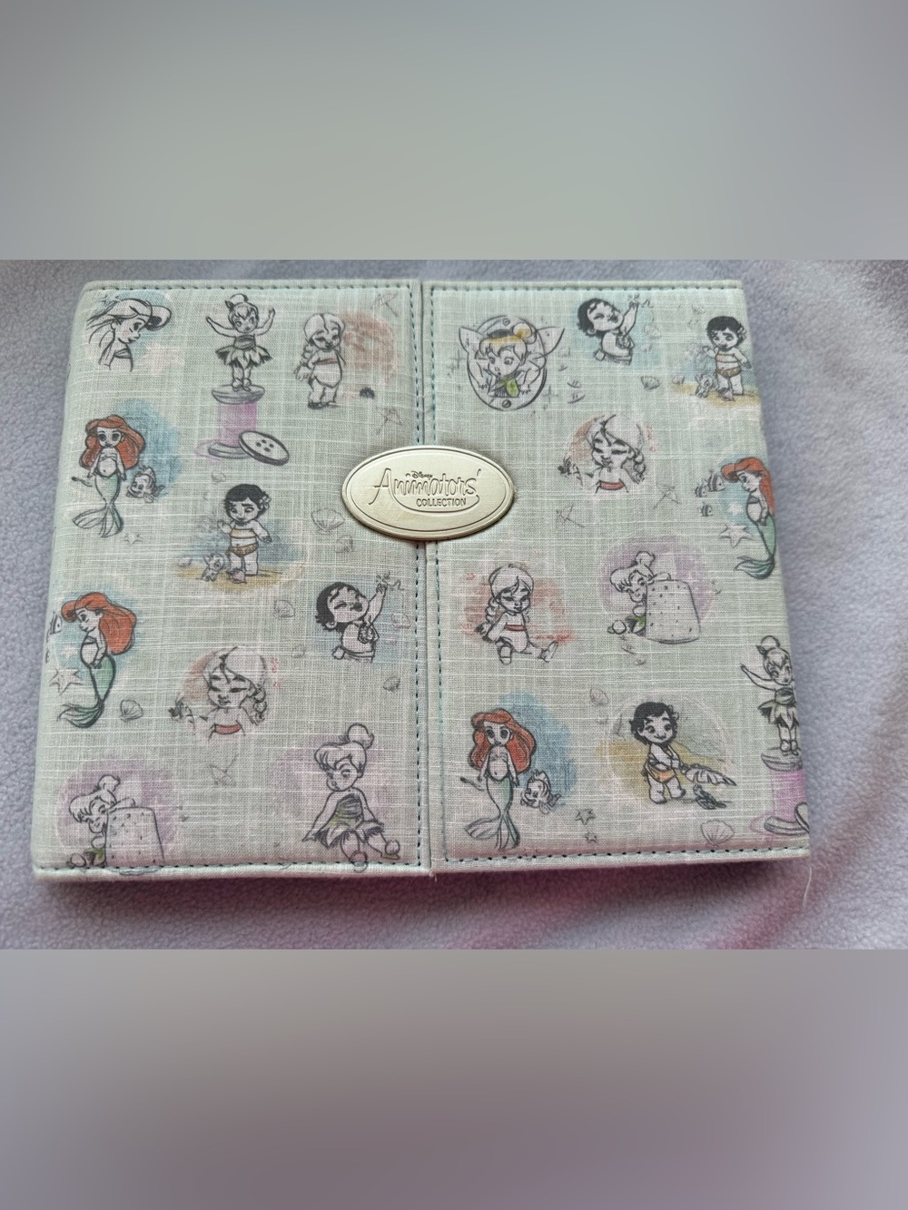 Disney Mint Sketch-Print Organizer with Ariel Art